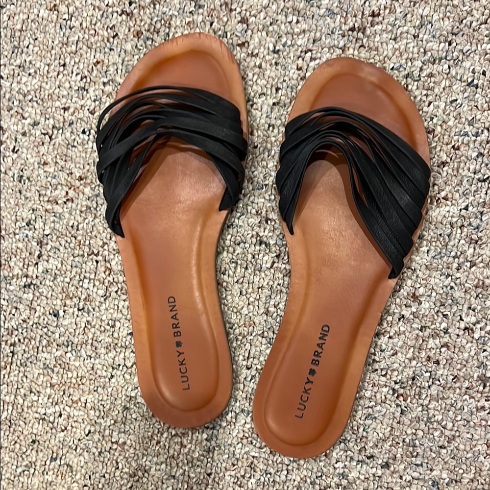 Lucky Brand Black Women's Slide Sandals